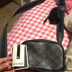 Nine West Black Logo Crossbody Bag
